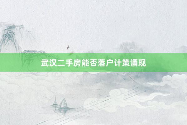 武汉二手房能否落户计策涌现